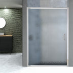 Box doccia 1 anta scorrevole 130cm cristallo stampato C profilo bianco Oceania