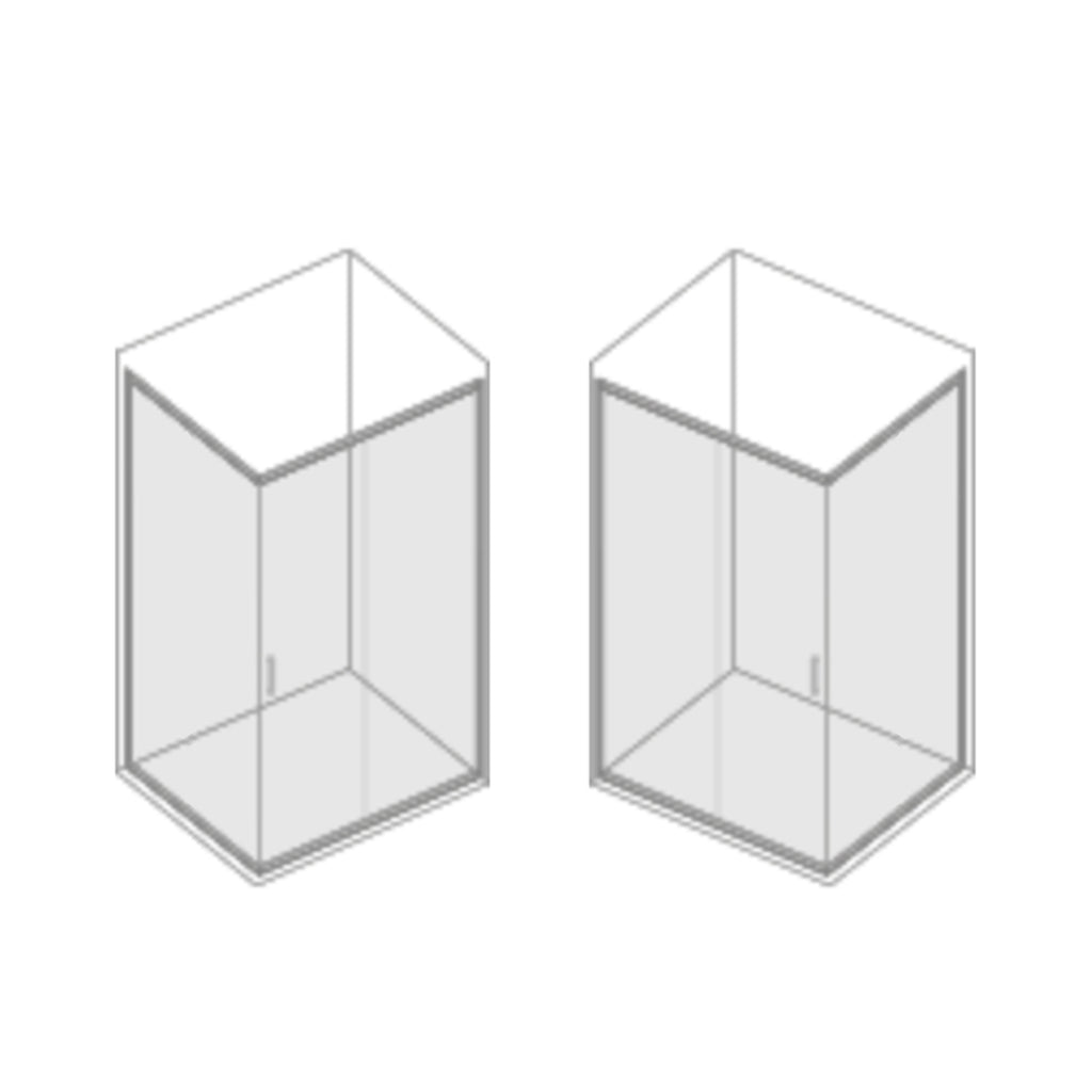 Box doccia 80x120 modello Loop con porta scorrevole cristallo 6 mm anticalcare Smart Clean