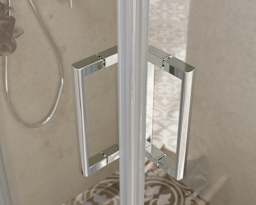 Box doccia modello Camille rettangolare 80x100 cm vetro trasparente e porte scorrevoli