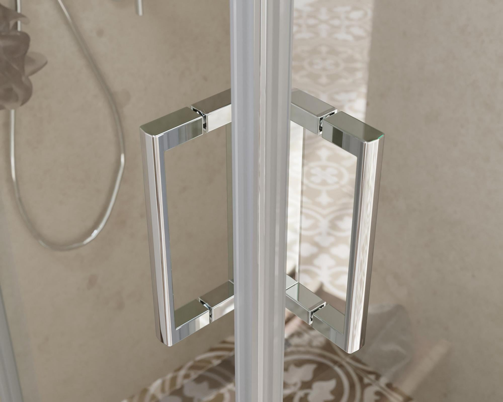 Box doccia modello Camille rettangolare 80x100 cm vetro trasparente e porte scorrevoli