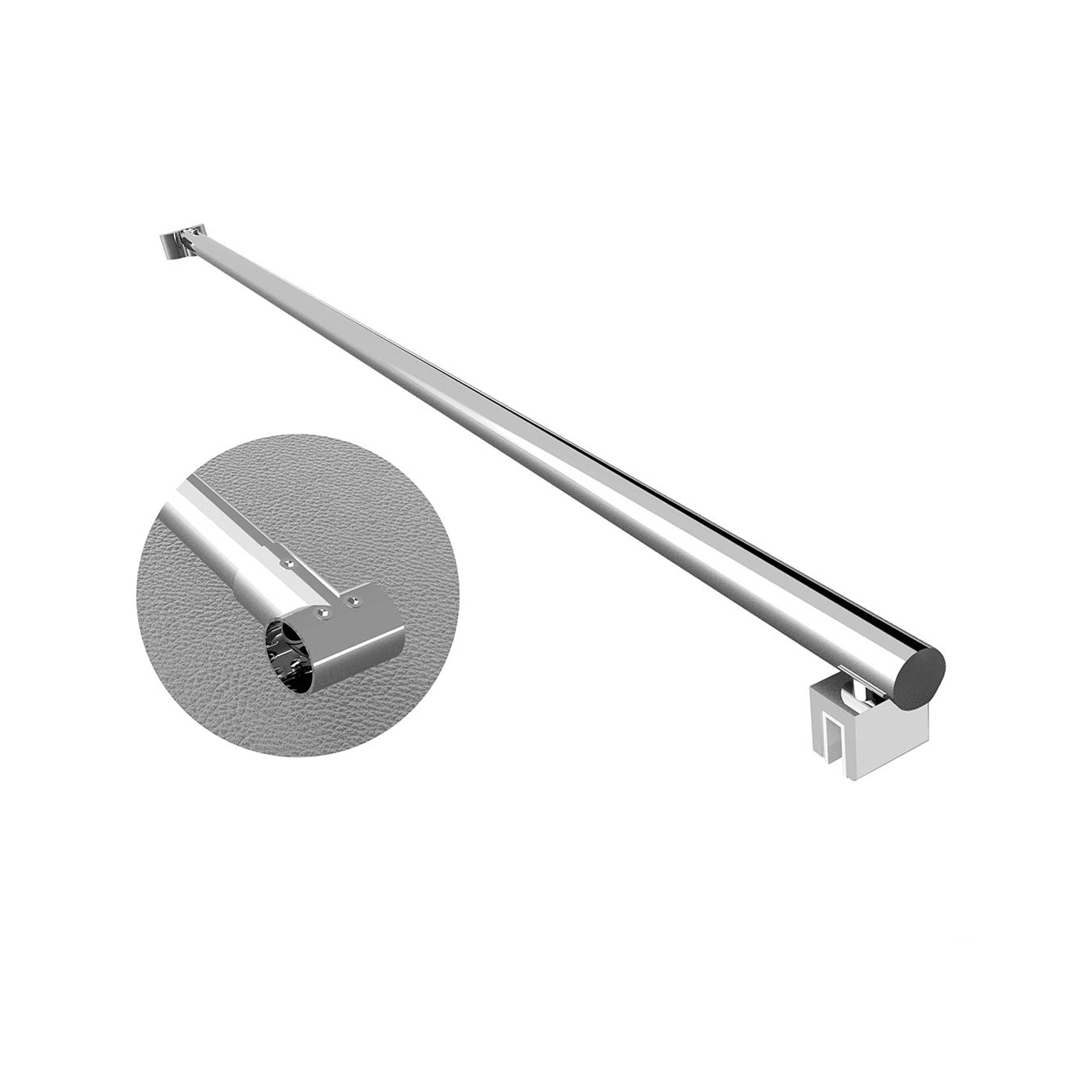 Braccio a T per Walk-In tondo 65 cm DocciaGo - Cromo