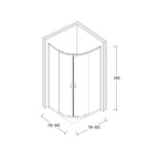 Box doccia semicircolare DocciaGo modello Treasure con porte scorrevoli