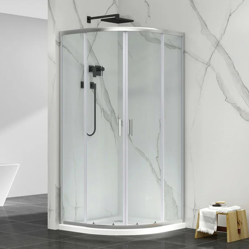 Box doccia semicircolare DocciaGo modello Treasure con porte scorrevoli