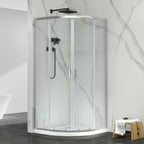 Box doccia semicircolare DocciaGo modello Treasure con porte scorrevoli