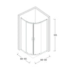 Box doccia semicircolare DocciaGo modello Treasure con porte scorrevoli