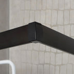 Box doccia modello Imperial 70x70 cm con profilo nero opaco e cristallo trasparente 6 mm