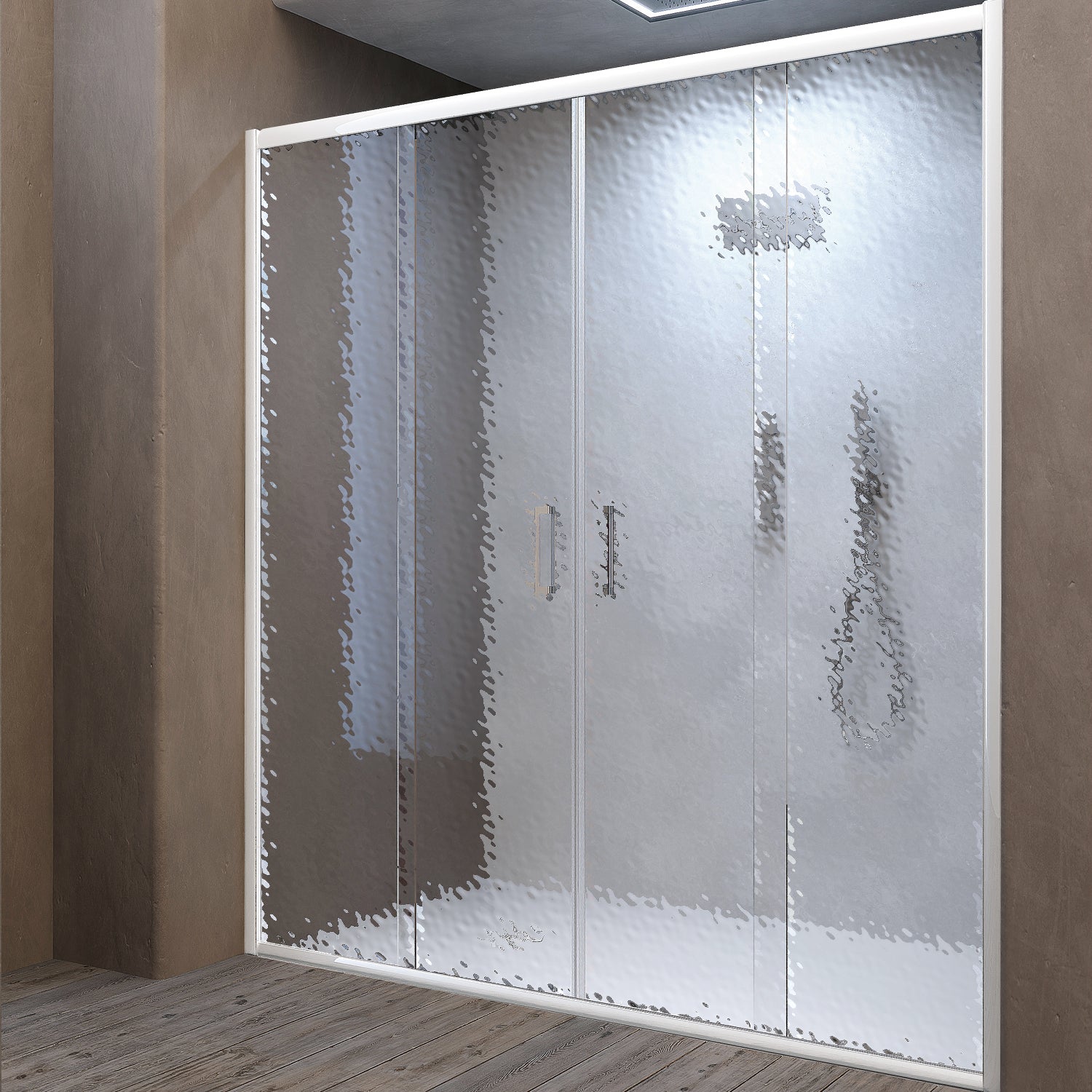 Box doccia per nicchia 2 porte scorrevoli Tonga 140 cm Stampato C-Bianco