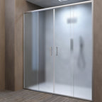 Box doccia per nicchia 2 porte scorrevoli Tonga 137/142 cm - Satinato