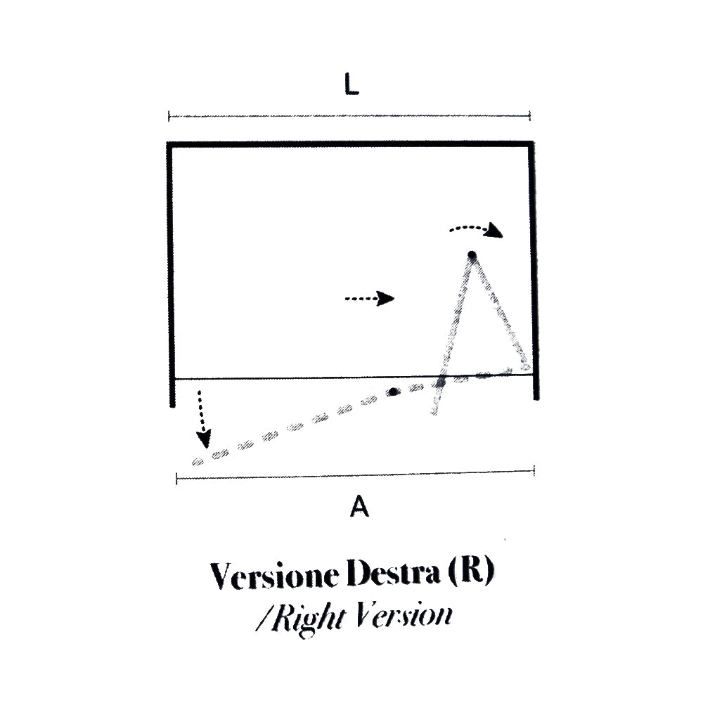 Porta doccia a soffietto apertura destra cm 100 modello Beauty in cristallo temperato mm 8