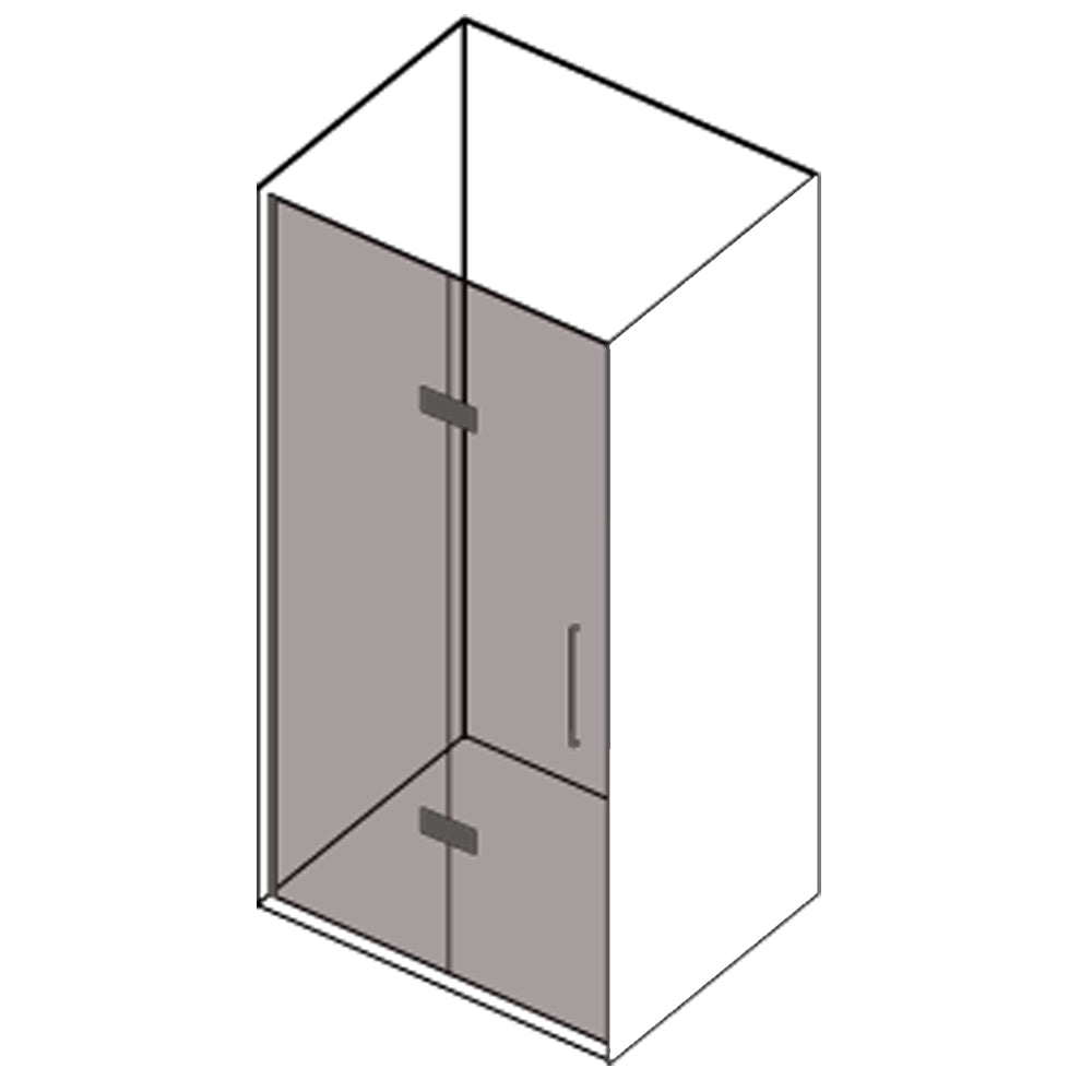 Porta doccia a soffietto apertura sinistra cm 80 modello Beauty in cristallo temperato mm 8