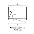 Porta doccia a soffietto apertura sinistra cm 80 modello Beauty in cristallo temperato mm 8