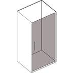 Porta doccia apertura battente reversibile per nicchia da 100 cm modello Beauty in cristallo trasparente 8 mm