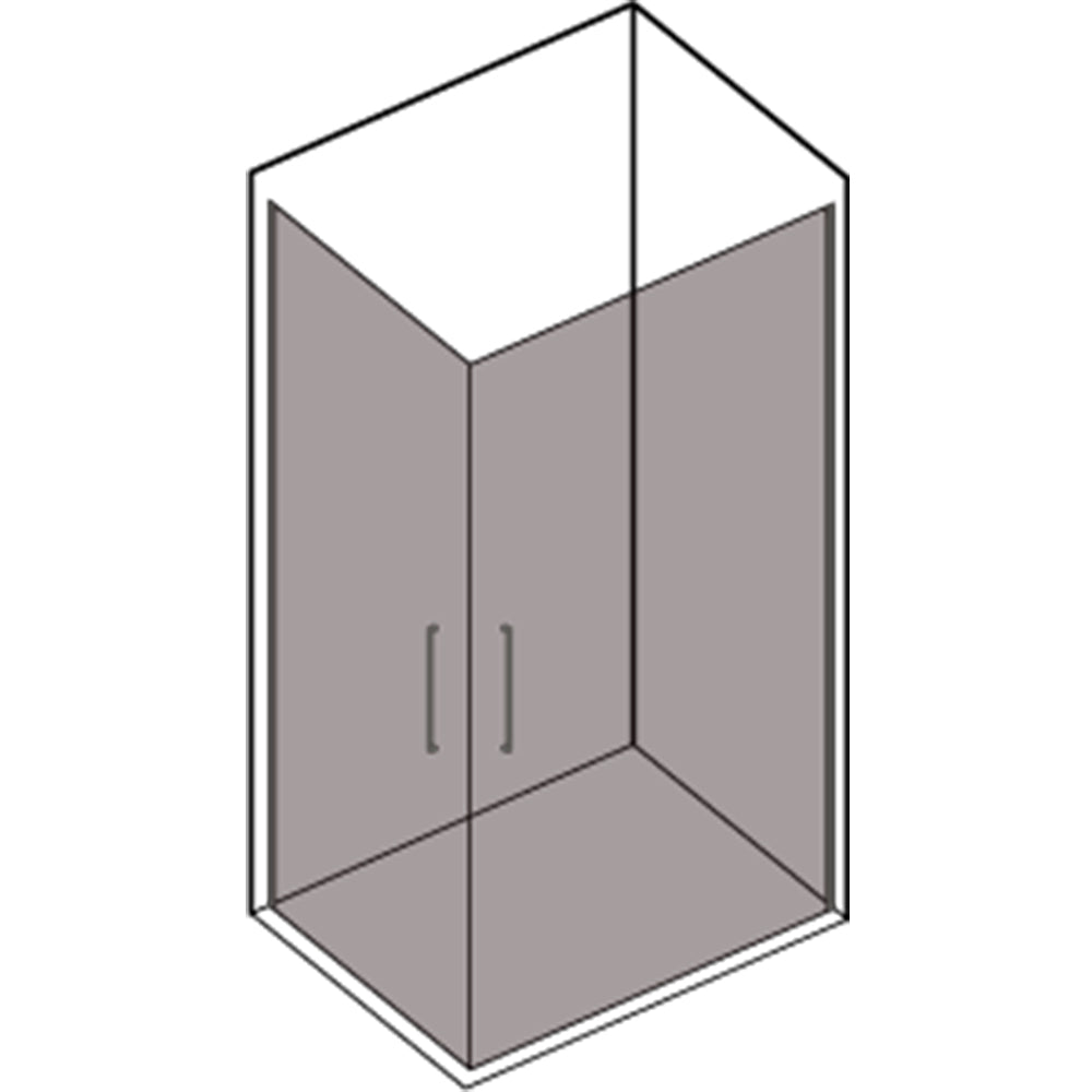 Box doccia con apertura angolare doppio battente cm 70x100 modello Beauty in cristallo temperato mm 8