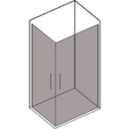 Box doccia con apertura angolare doppio battente cm 90x100 modello Beauty in cristallo temperato mm 8