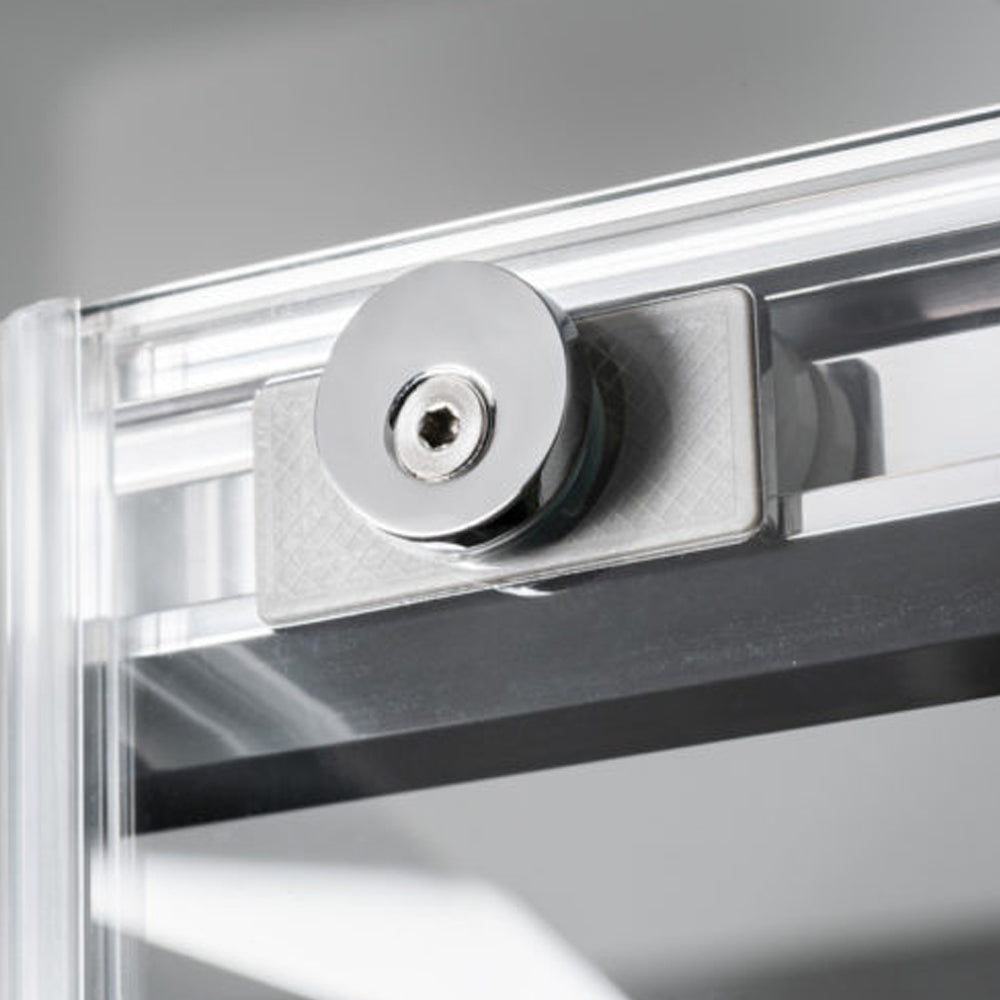 Box doccia rettangolare con apertura scorrevole verso sinistra modello Adele cm 120x70 in cristallo temperato mm 8