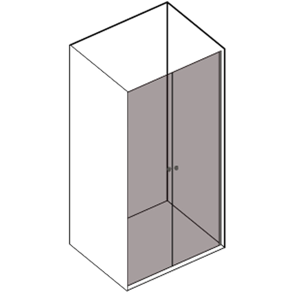 Porta doccia nicchia da 70 cm apertura saloon in cristallo opaco da 6 mm