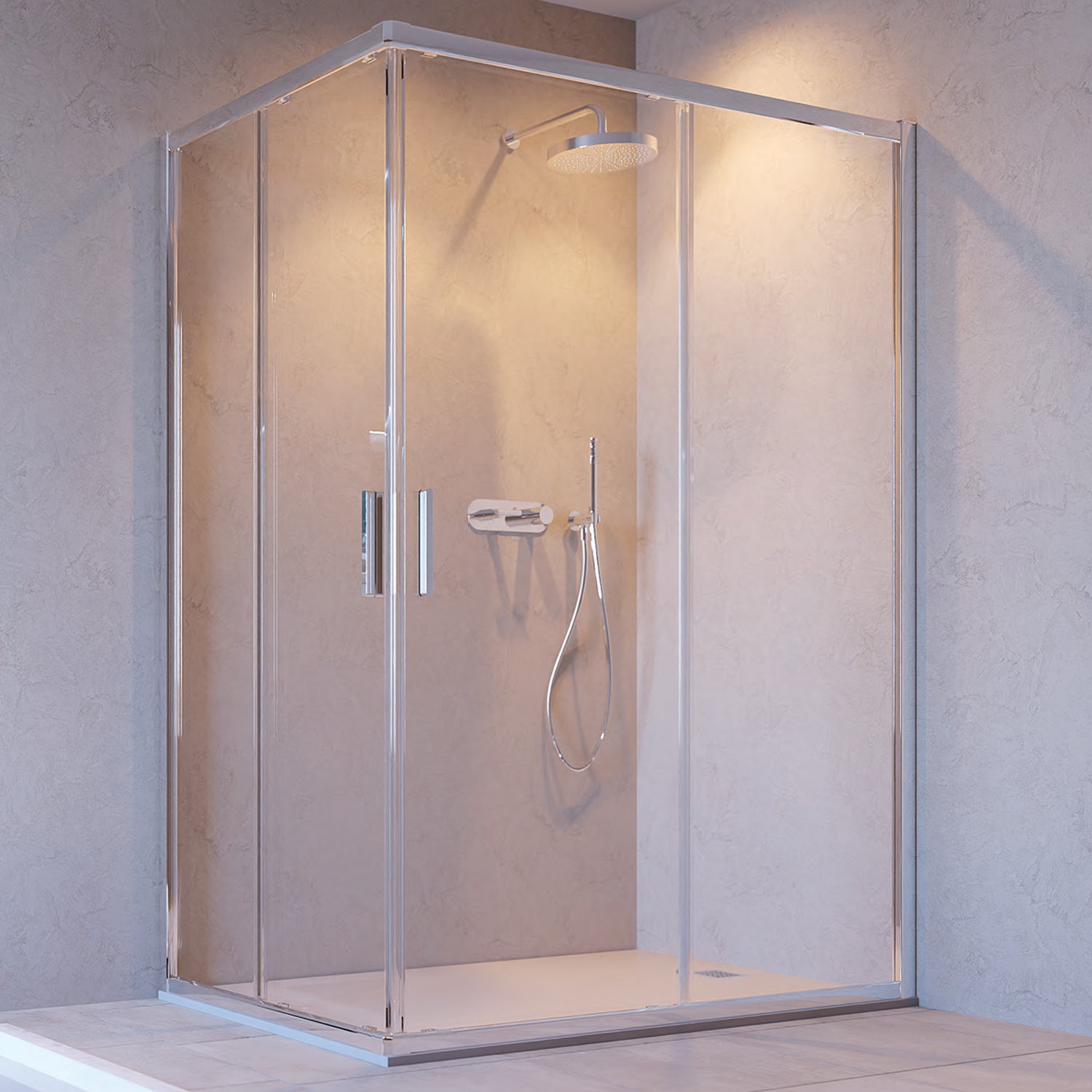 Box doccia angolare Barbados 70X100cm cristallo 6mm Made in Italy