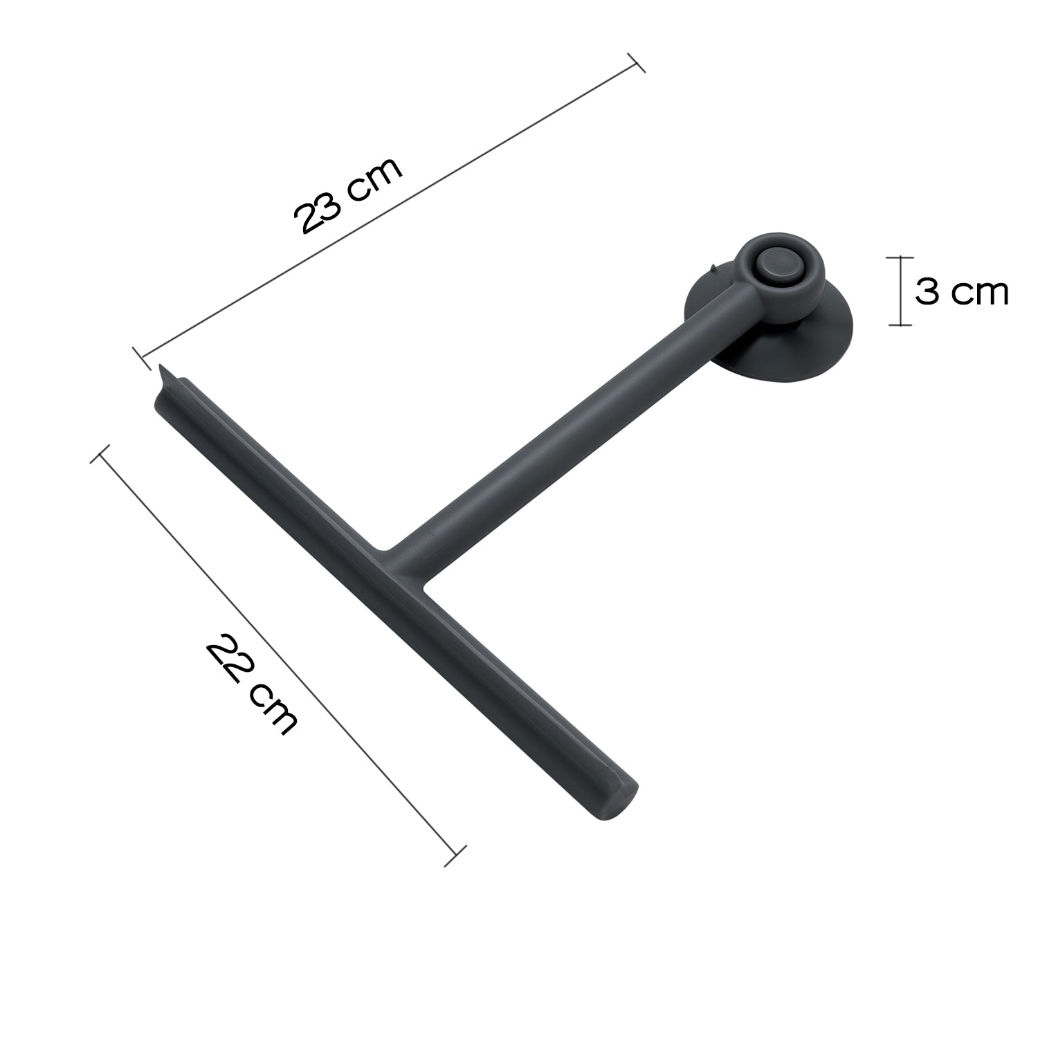 Tergivetro Gummy in resina termoplastica di Gedy - Nero Matt