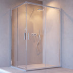 Box doccia angolare Barbados 70x140cm stampato c cristallo 6mm Made in Italy