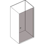 Porta doccia battente modello Ermes cm 98 in cristallo temperato mm 6