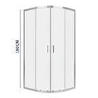 Box doccia semicircolare scorrevole DocciaGo Iconic cm 80cm h190cm vetro anticalcare Smart Clean