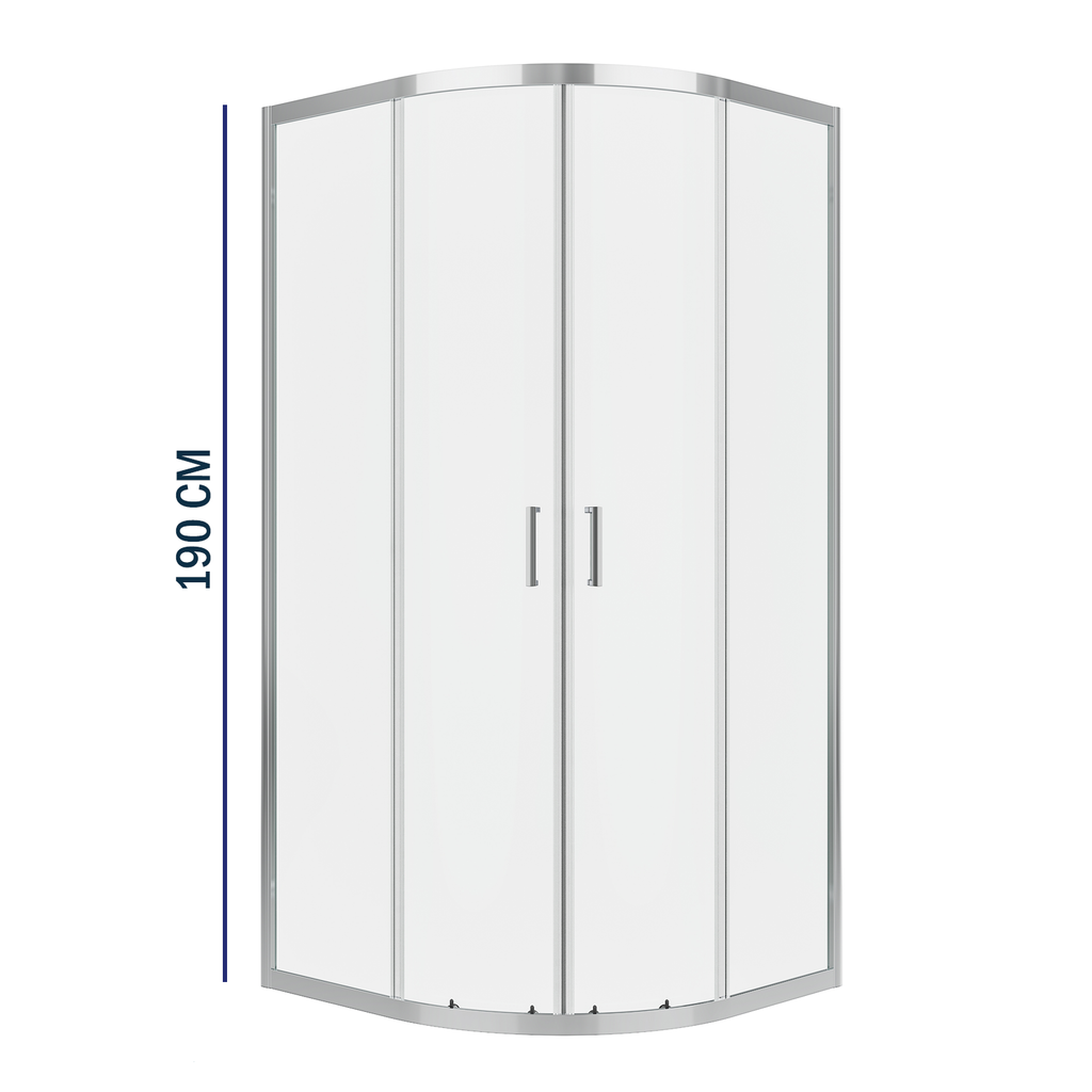 Box doccia semicircolare scorrevole DocciaGo Iconic cm 90cm h190cm vetro anticalcare Smart Clean