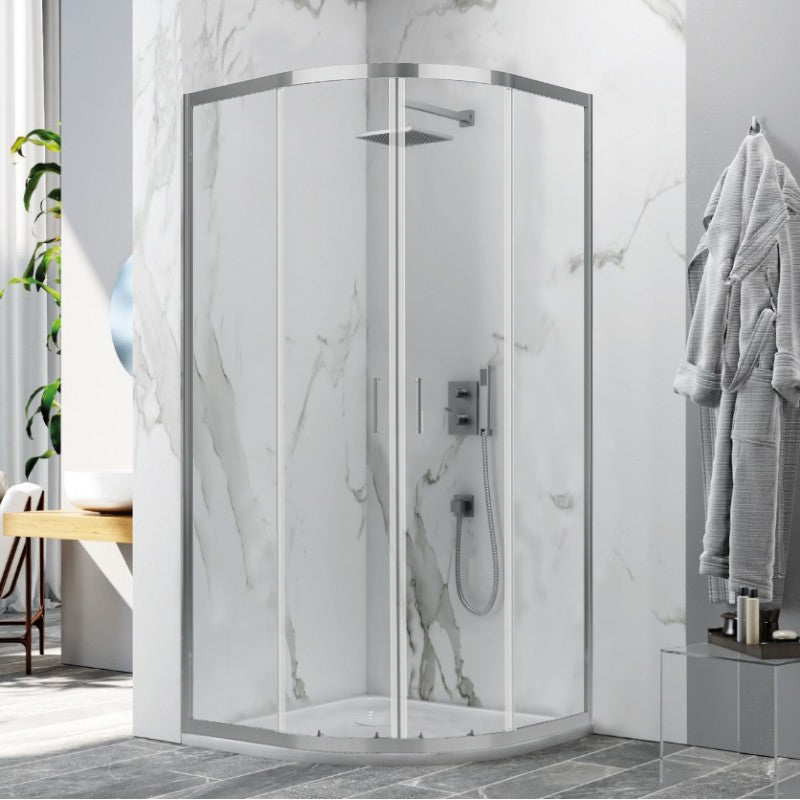 Box doccia semicircolare scorrevole DocciaGo Iconic cm 90cm h190cm vetro anticalcare Smart Clean