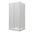 Box doccia DSense doppia battente 100cm h200cm vetro trasparente profili cromo