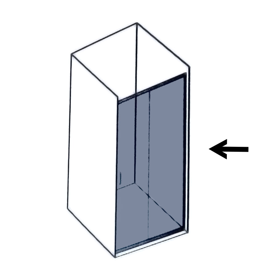 Porta doccia 120 cm Smart apertura scorrevole in cristallo temperato trasparente da 6 mm per nicchia