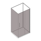 Box doccia Iconic cm 160x70 con porta scorrevole e parete fissa in Vetro anticalcare Smart Clean