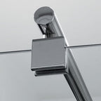 Box Doccia cm 90x70 con porta apertura battente e parete fissa in cristallo trasparente 6 mm