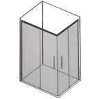 Box doccia rettangolare con apertura angolare cm 70x100 modello Lauren in cristallo temperato mm 8 -LATO SINISTRO