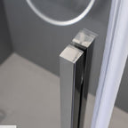 Box Doccia ad angolo 90x160 con lato fisso e porta scorrevole in cristallo 6 mm e profilo Cromo brillante Versione Destra