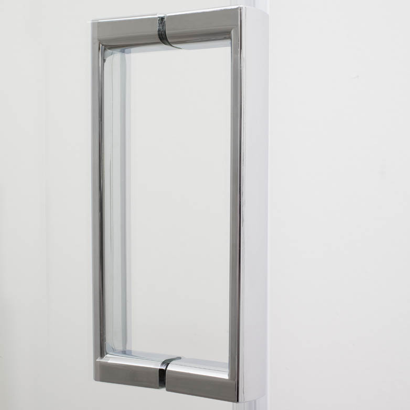 Box doccia semicircolare cm 80x80 Smart apertura scorrevole in cristallo temperato opaco da 6 mm