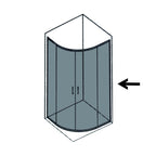 Box doccia semicircolare cm 90x90 Smart apertura scorrevole in cristallo temperato trasparente da 6 mm