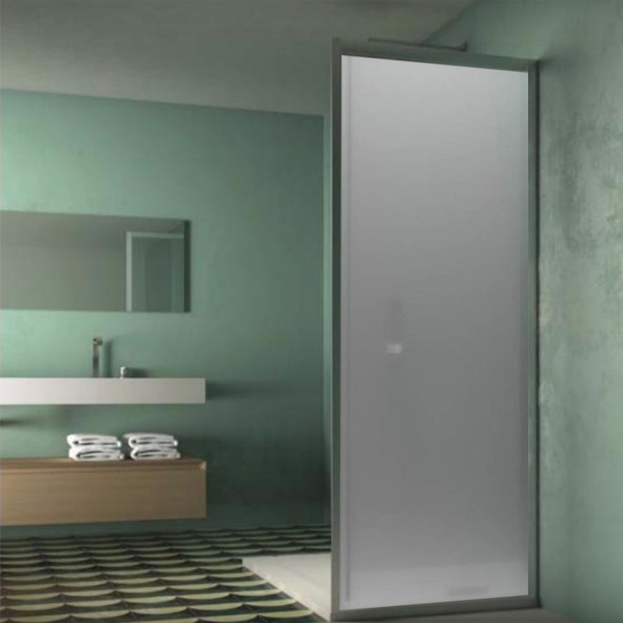 Pannello fisso da cm 80 per box doccia Smart in cristallo temperato opaco 6 mm