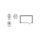 Box doccia sopravasca per nicchie comprese tra i 160 e i 170 cm  realizzato in PVC Rinforzato