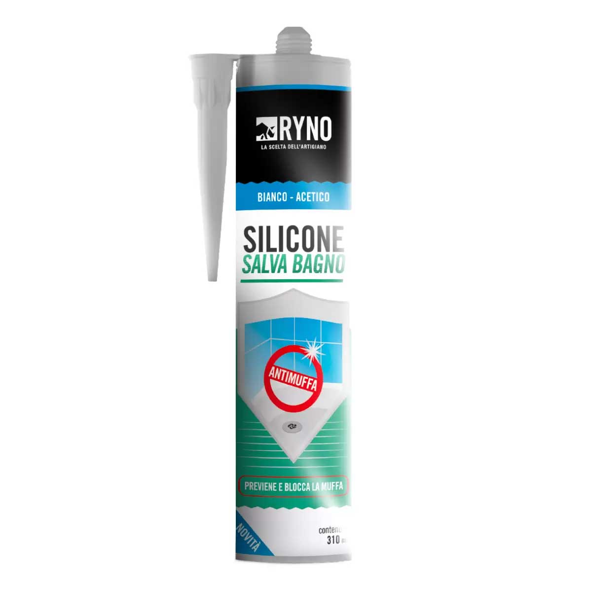 Silicone sigillante specifico per l'installazione di box doccia con funziona antimuffa e adatto per ambienti umidi