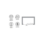 Box doccia sopra vasca per nicchie comprese tra i 140 e i 170 cm  realizzato in PVC Rinforzato