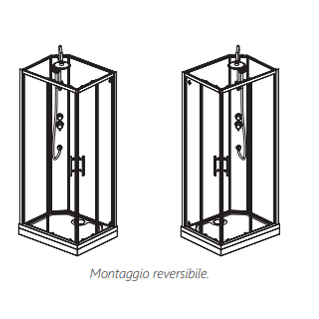 Box Doccia modello Kenya apertura angolare 70x90 cm