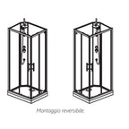 Box Doccia modello Kenya apertura angolare 80x120 cm