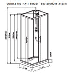 Box Doccia modello Kenya apertura angolare 80x120 cm