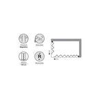 Porta doccia battente girevole cm 70 in cristallo anticalcare trasparente 6 mm e telaio in alluminio collezione Keplero