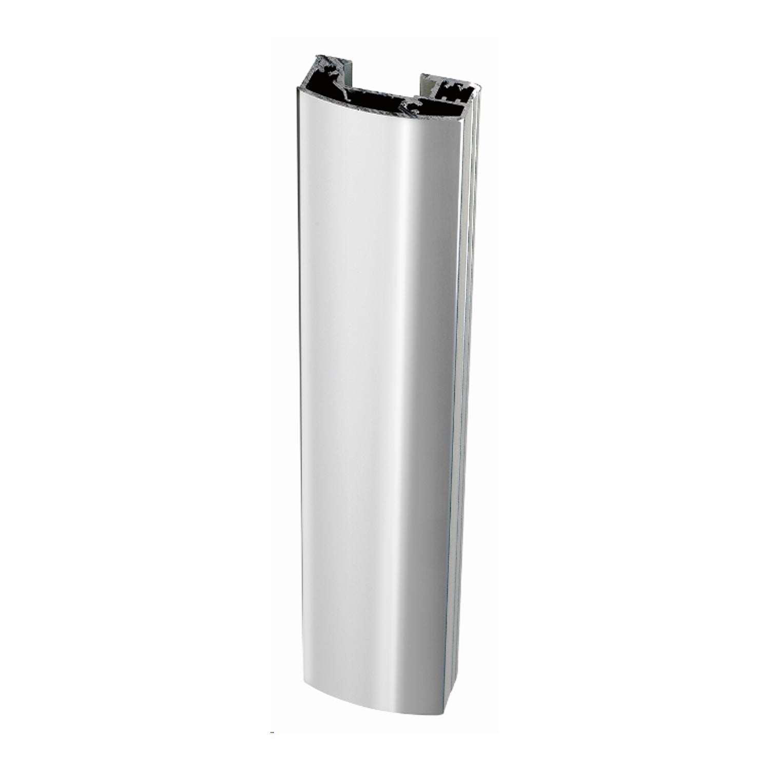 Porta doccia un'anta scorrevole 130cm cristallo trasparente 6mm h195 profilo argento Made in Italy