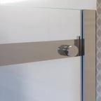 Porta doccia Alicudi un'anta scorrevole 120cm cristallo trasparente 8mm h195 profilo argento Made in Italy