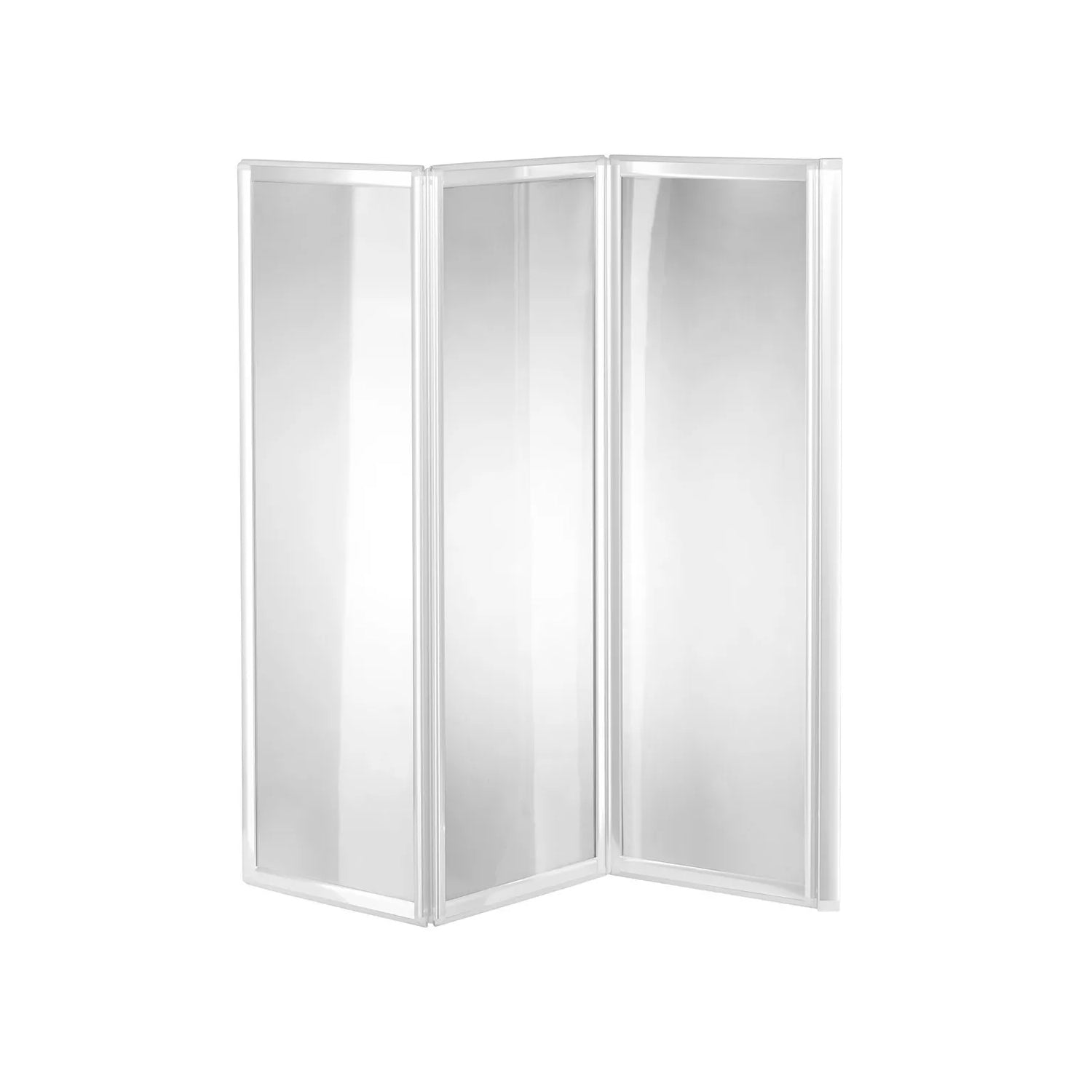 Parete vasca 133 cm con pannelli Pieghevoli alluminio e acrilico