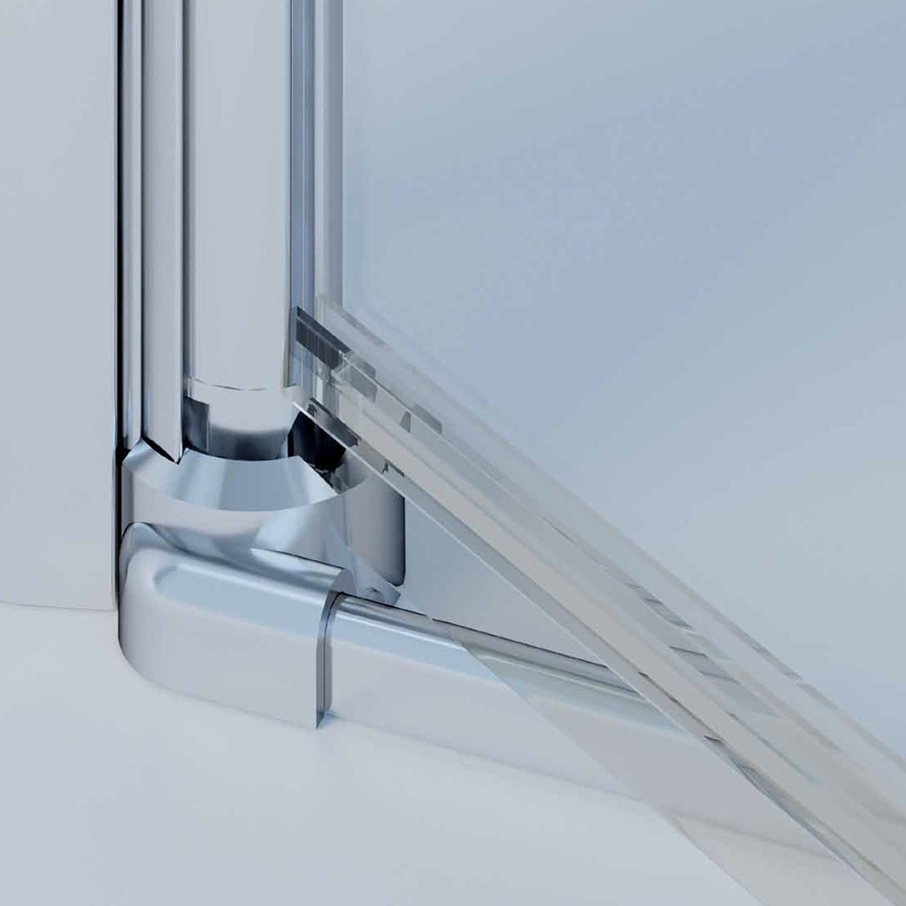 Porta doccia modello Salina a due ante battenti cm 80 in cristallo temperato trasparente