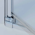 Porta doccia modello Salina a due ante battenti cm 80 in cristallo temperato trasparente