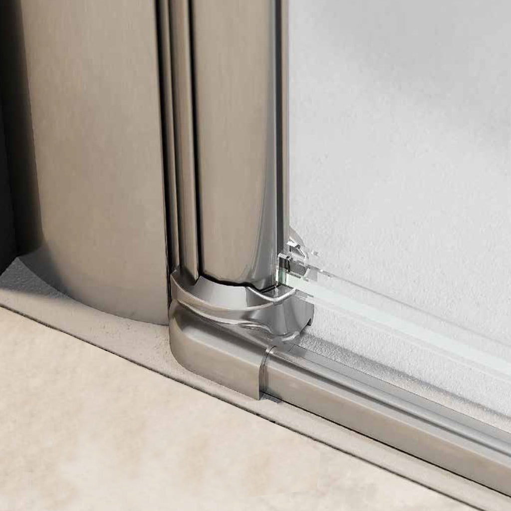 Porta doccia modello Salina a due ante battenti cm 80 in cristallo temperato trasparente