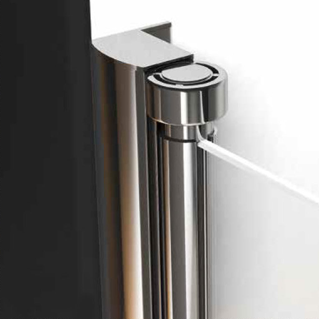 Porta doccia modello Salina a due ante battenti cm 80 in cristallo temperato trasparente